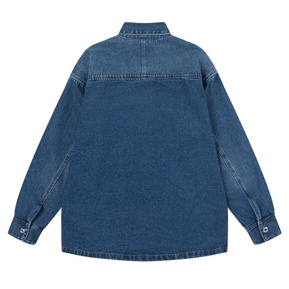Ami Paris Embossed Heart Denim Jacket - Picture 2 of 9